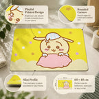 Absorbent Bathroom Mat Cute Cartoon Bunny Print Quick Dry Mat (1 Pc 60x40 Cm)