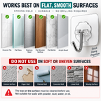 One Hook, Endless Uses – Heavy Duty Adhesive Wall Hooks | 10 Pc