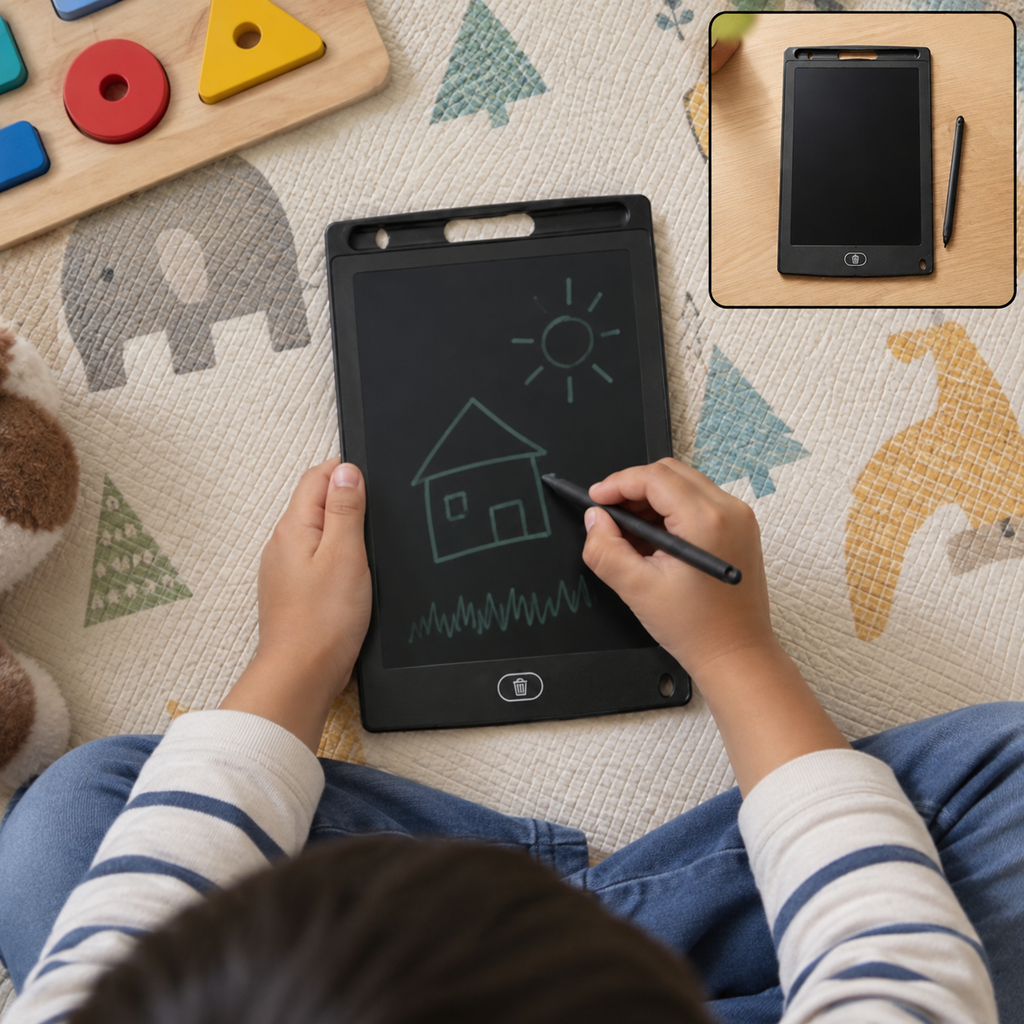 LCD Writing Tablet with Stylus Pen – Reusable Drawing & Learning Pad for Kids