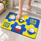Absorbent Bathroom Mat Cute Cartoon Bear Print Quick Dry Mat (1 Pc 45x74 Cm)