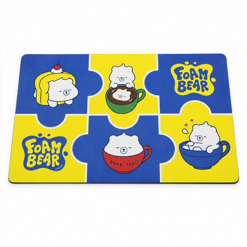 Absorbent Bathroom Mat Cute Cartoon Bear Print Quick Dry Mat (1 Pc 45x74 Cm)