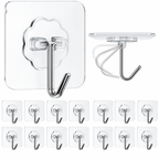 One Hook, Endless Uses – Heavy Duty Adhesive Wall Hooks | 10 Pc