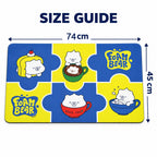 Absorbent Bathroom Mat Cute Cartoon Bear Print Quick Dry Mat (1 Pc 45x74 Cm)
