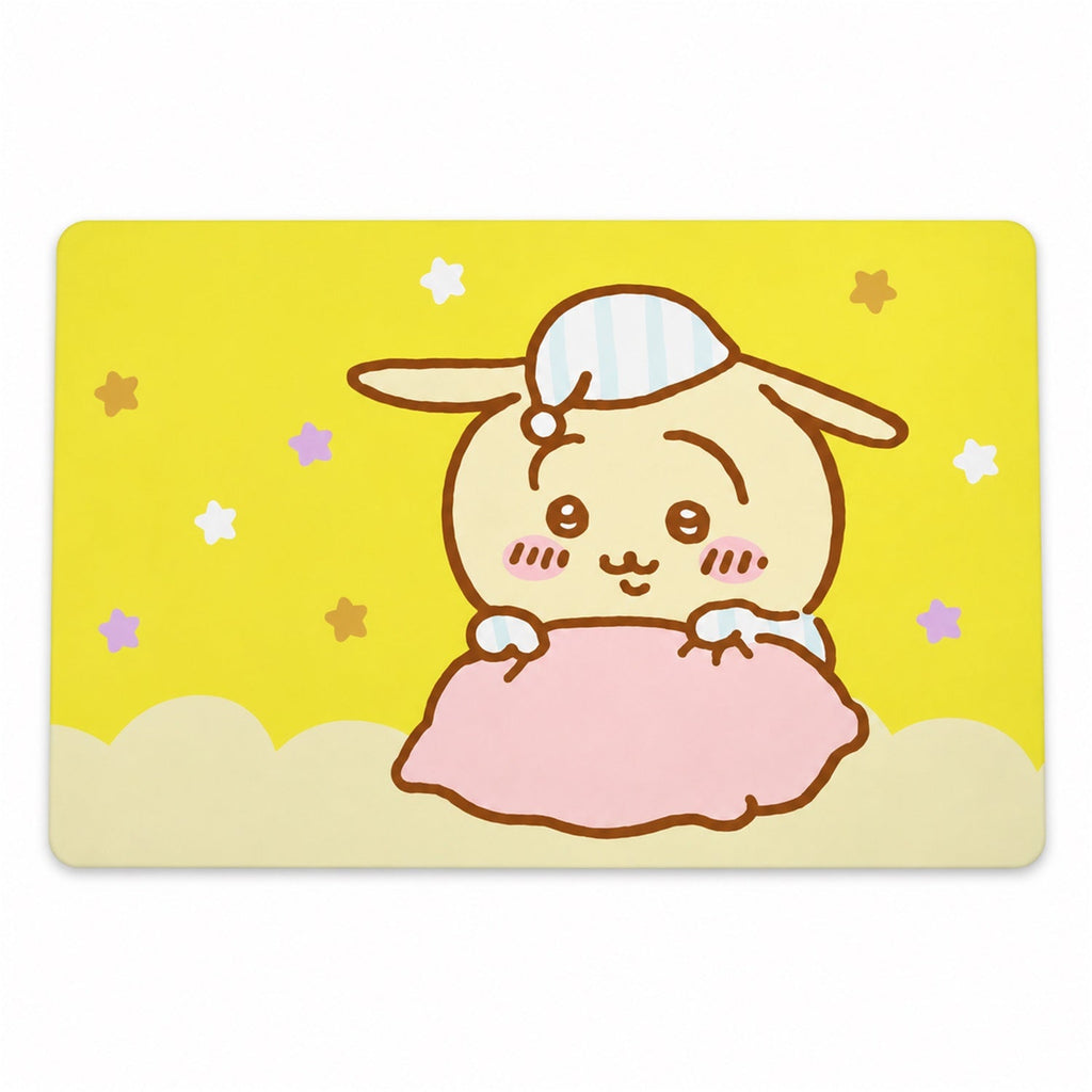 Absorbent Bathroom Mat Cute Cartoon Bunny Print Quick Dry Mat (1 Pc 60x40 Cm)