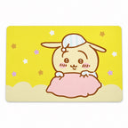 Absorbent Bathroom Mat Cute Cartoon Bunny Print Quick Dry Mat (1 Pc 60x40 Cm)