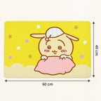 Absorbent Bathroom Mat Cute Cartoon Bunny Print Quick Dry Mat (1 Pc 60x40 Cm)