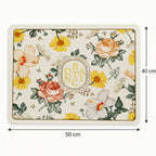Absorbent Bathroom Mat Floral Print Quick Dry Bath Mat (1 Pc 50x40 Cm)